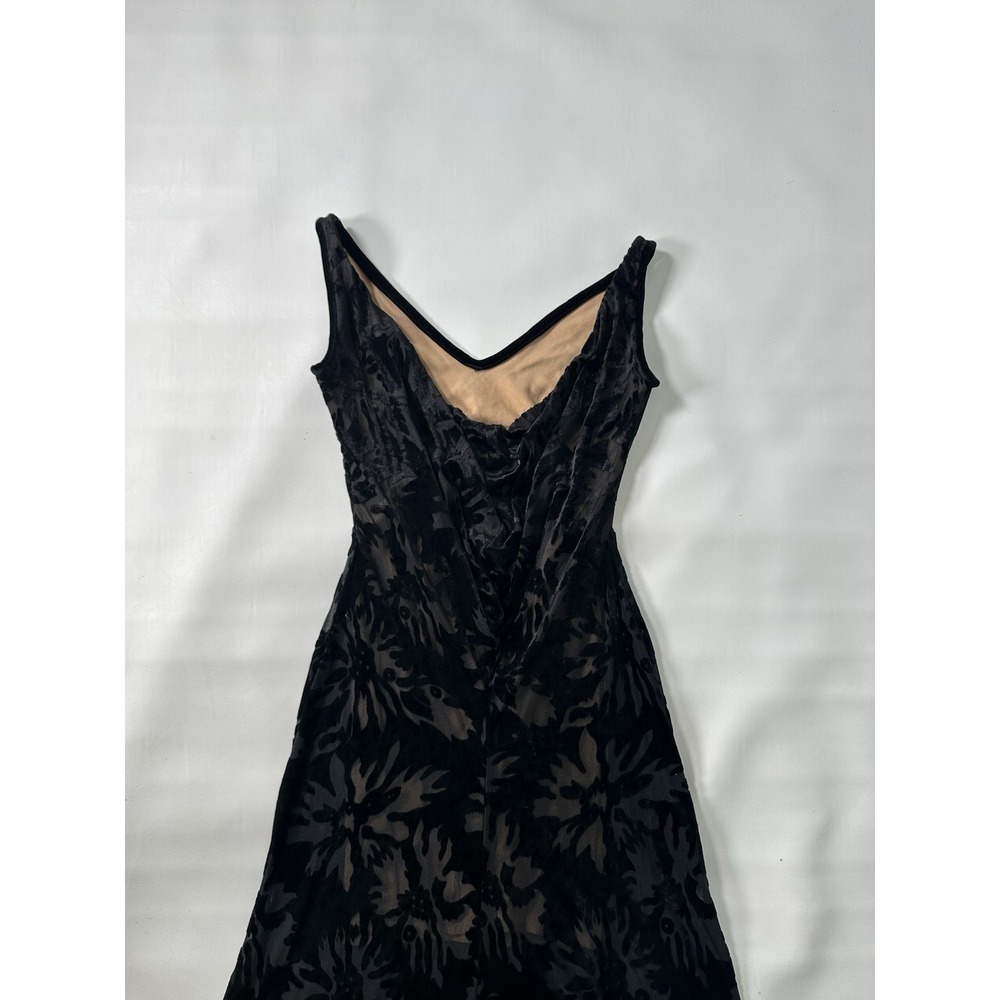 Tadashi Shoji Black Nude Lace & Mesh Maxi Cocktail Dress Size XS - Picture 12 of 16